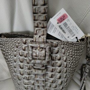 Brahmin crossbody bucket handbag